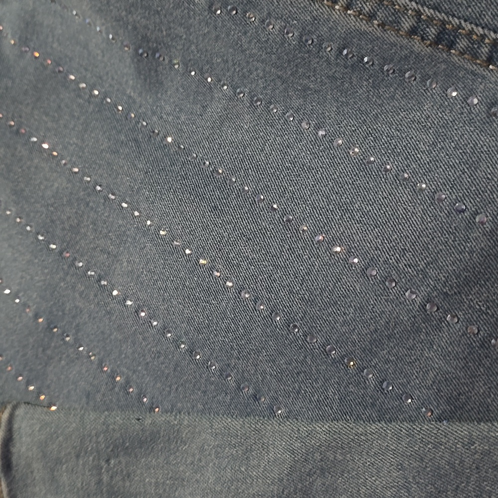 Almost Famous Sparkling Blue Flare Jeans - Picture 10 of 12